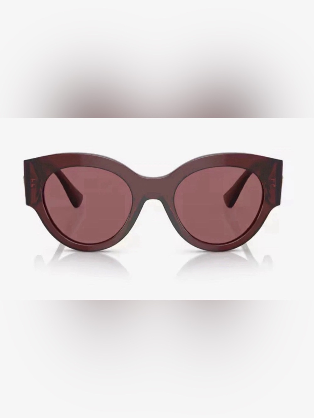 Versace Women's Round Sunglasses - Burgundy